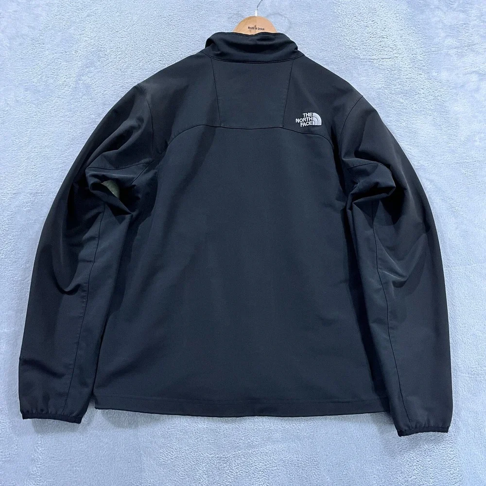 The North Face Windwall Jacket Mens Large Black Soft‎ Shell Full Zip Coat